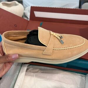 Loro Piana Summer Charms Walk Loafers - Pink Reef